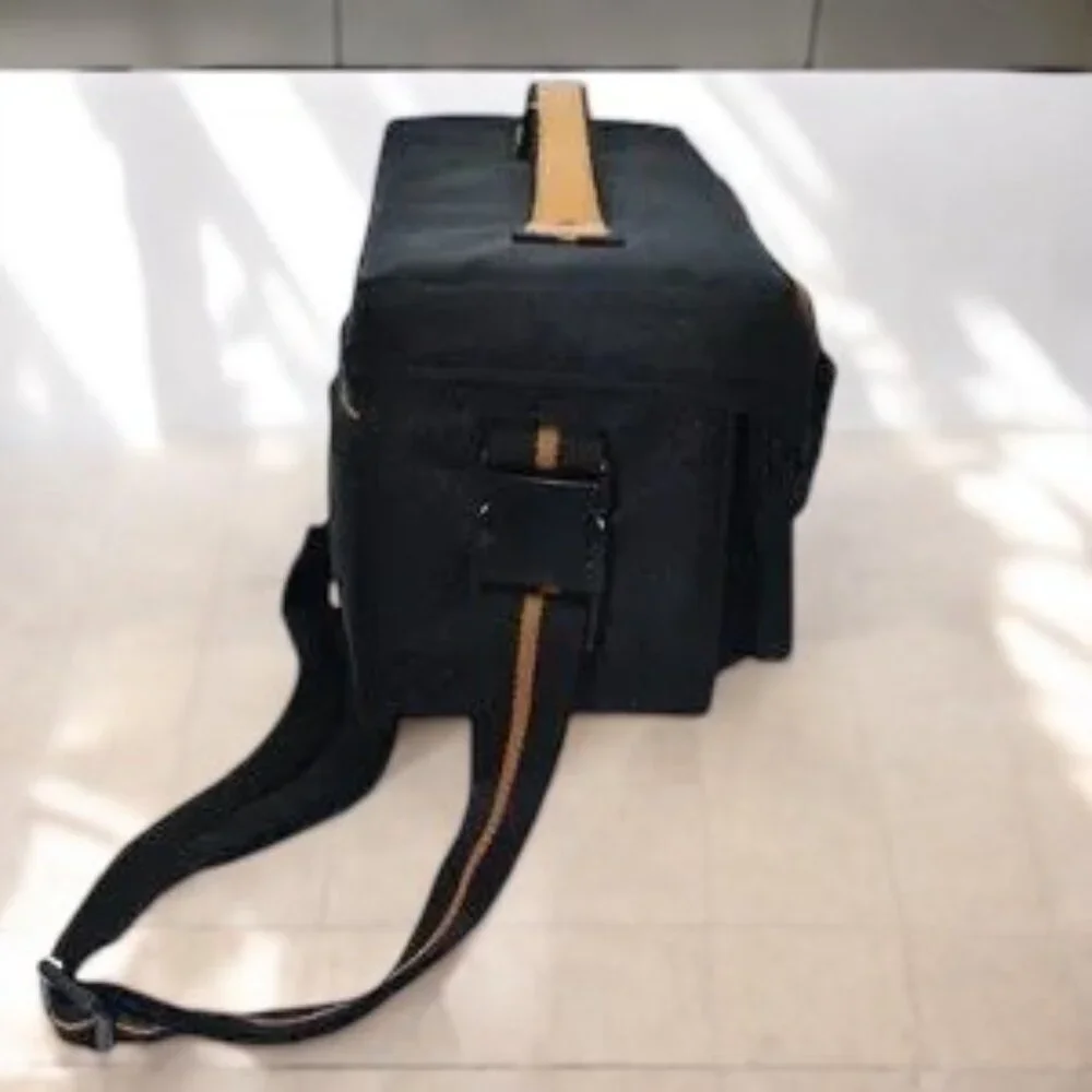 Vintage Quantaray Camera Bag Vegan Leather Trim